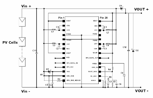 Figura 1 - Circuito de aplicación del SPV1020.
