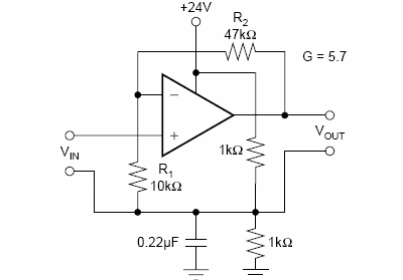 Figura 4 - Tierra virtual obtenida con un divisor resistivo, sin el uso de diodo zener.
