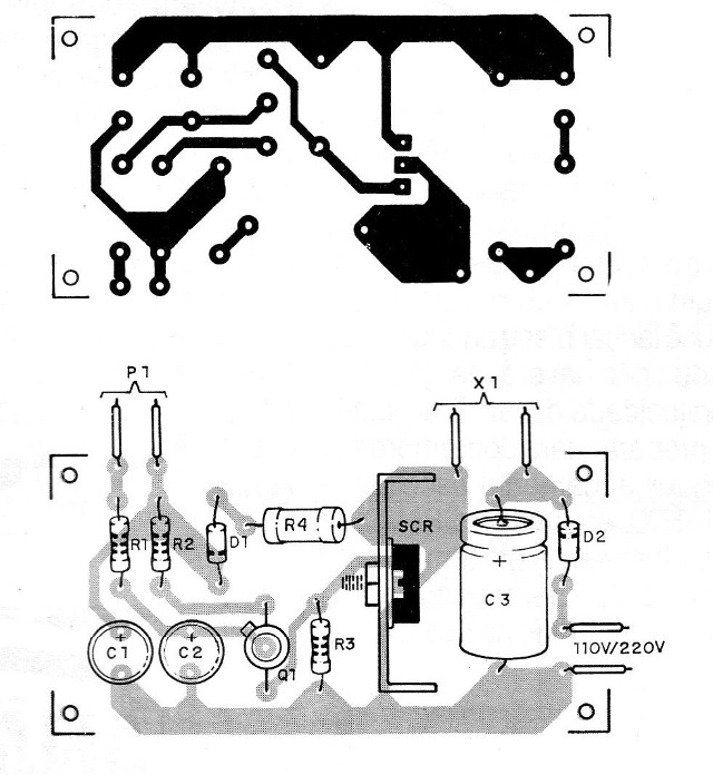 Figura 3 - Placa de circuito impreso para el montaje
