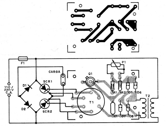    Figura 6 - Placa de circuito impreso para el montaje
