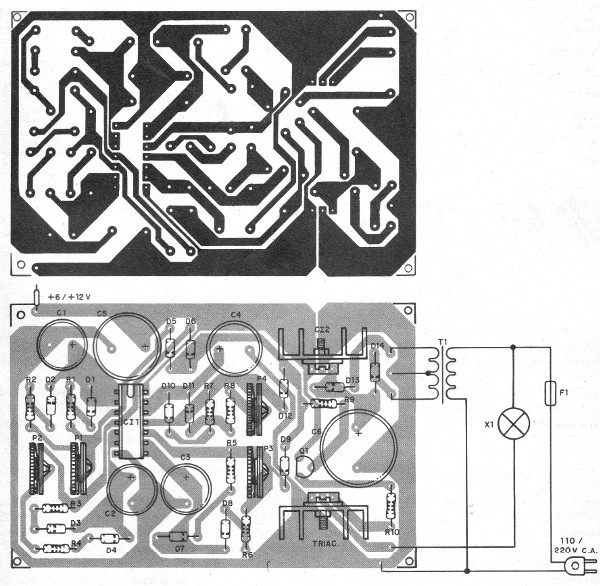 Figura 3 - Placa de circuito impreso para el montaje
