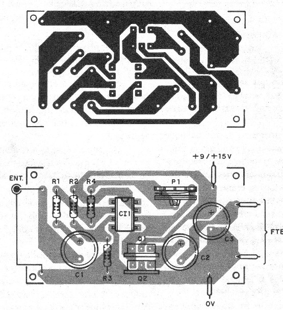 Figura 2 - Placa de circuito impreso para el montaje
