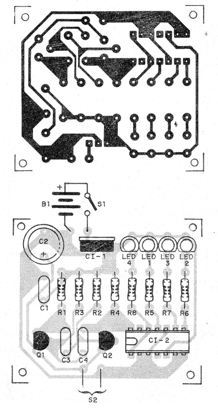 Figura 4 - Placa de circuito impreso para el montaje
