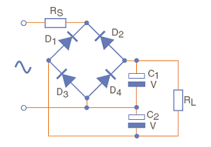 Figura 3 - Doblador de tensión con puente de onda completa.
