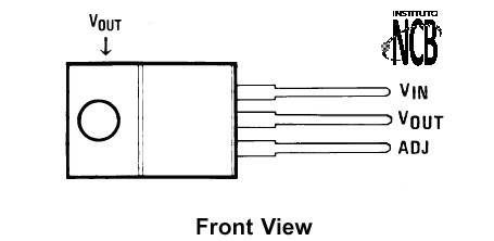 Figura 1 - Pinos del LM350-T.
