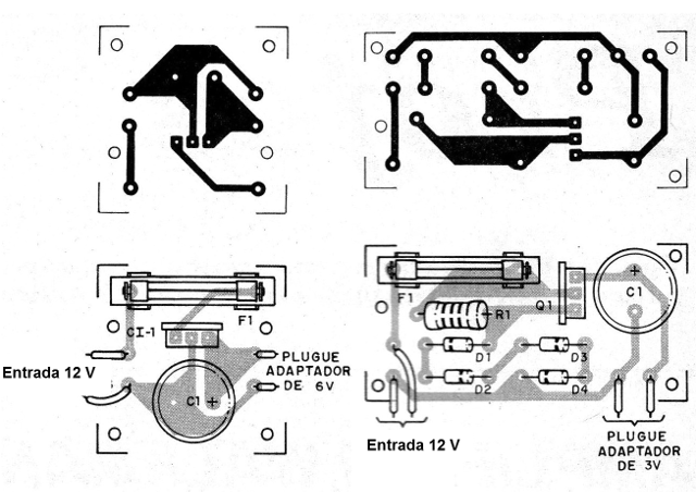 Figura 2 - Placas para los dos montajes
