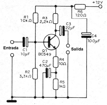 Figura 1 - Diagrama del preamplificador
