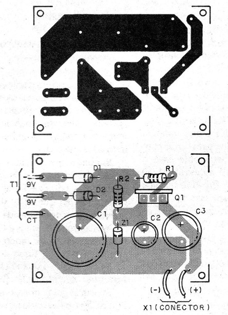 Figura 2 - Placa de circuito impreso para el montaje
