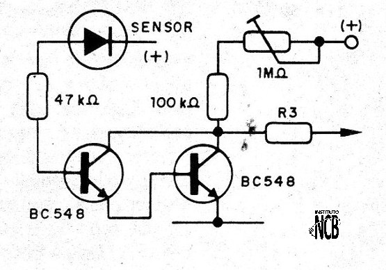 Figura 1 - Uso de Darlington para aumentar la sensibilidad

