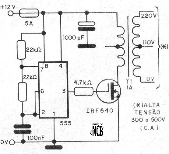 Figura 1 - Inversor para producir alta tensión
