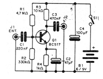 Figura 1 - Diagrama del preamplificador
