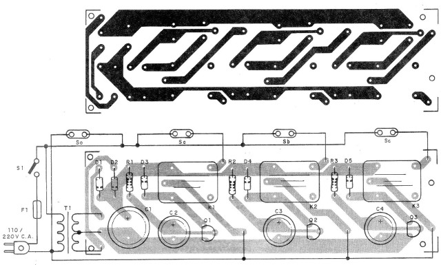 Figura 3 - Placa de circuito impreso para el montaje
