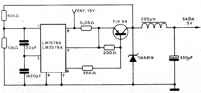 Figura 8 - Convertidor de 15 a 5 V
