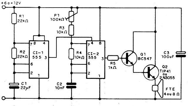 Figura 7 - Circuito con dos 555
