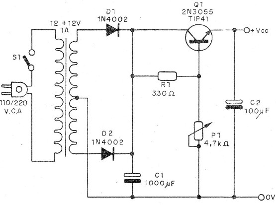 Figura 1 - Fuente con control lineal de corriente
