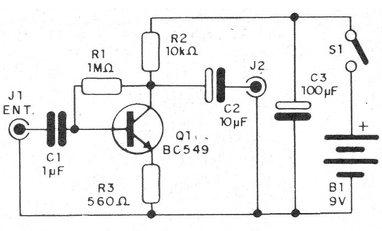 Figura 1 - Diagrama del preamplificador
