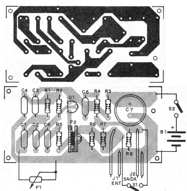 Figura 2 - Placa de circuito impreso para el montaje
