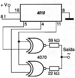 Figura 3 - Circuito para sintetizar sinusoides con menos precisión.
