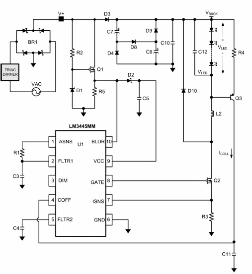 Figura 1 - Configuración básica para el LM3445
