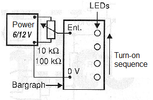 Figura 4 - Circuito de prueba para el bargraph
