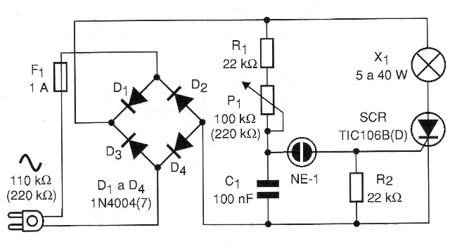 Figura 3 - Adaptación de un circuito de onda completa
