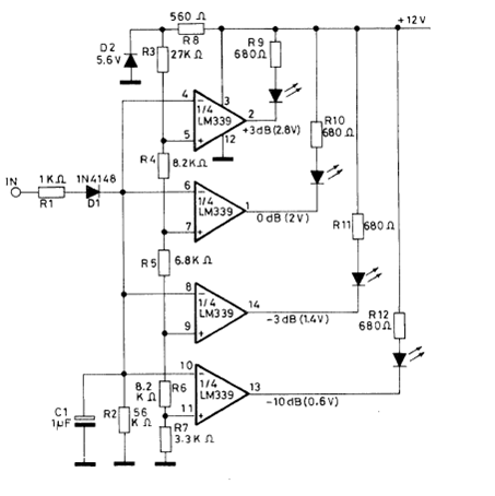 Figura 1 - Diagrama completo del VU-Meter
