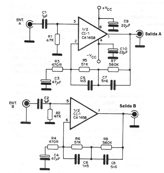 Figura 2 - Diagrama del preamplificador
