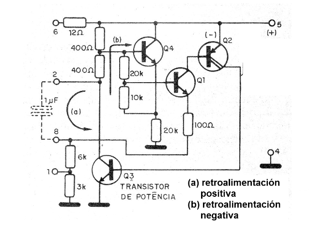    Figura 2 - Circuito interno equivalente al LM3909
