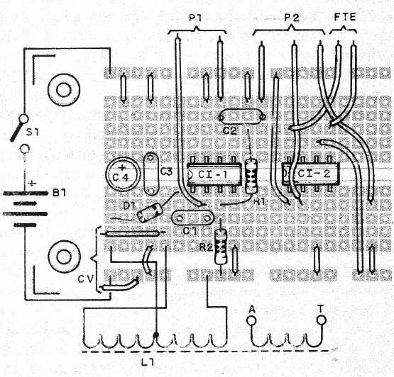 Figura 2 - Montaje en matriz de contactos
