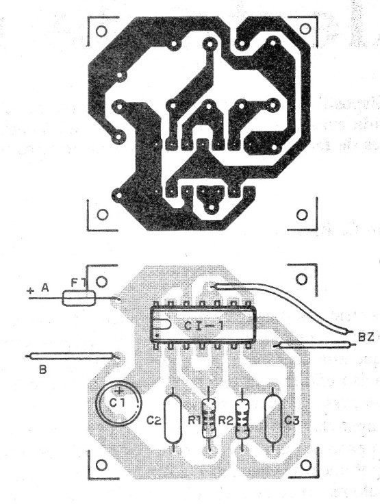 Figura 3 - Placa de circuito impreso para el montaje
