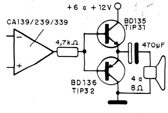 Figura 10 - Circuito con salida en simetría complementaria
