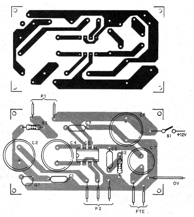 Figura 2 - Placa de circuito impreso para el montaje
