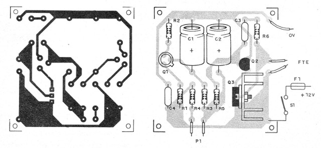    Figura 3 - Placa de circuito impreso para el montaje
