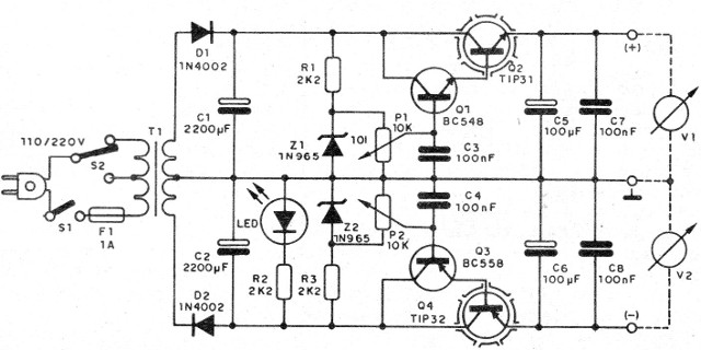    Figura 1 - Diagrama completo de la fuente
