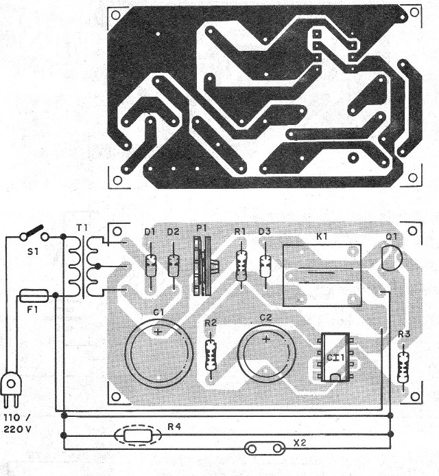 Figura 2 - Placa de circuito impreso para el montaje
