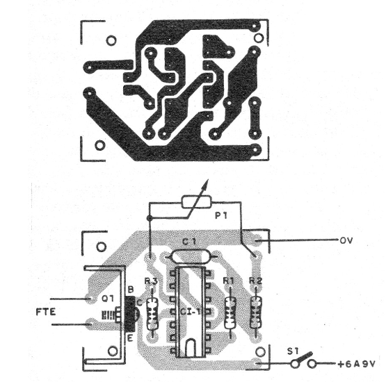    Figura 3 - Placa de circuito impreso para el montaje
