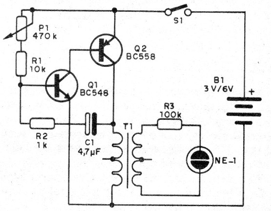 Figura 1 - Diagrama del indicador de neón
