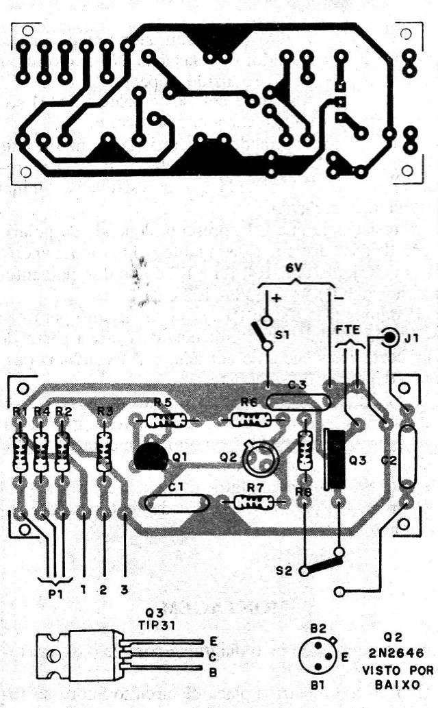    Figura 3 - Placa de circuito impreso para el montaje
