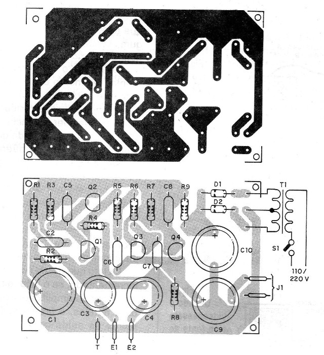    Figura 5 - Placa de circuito impreso para el montaje
