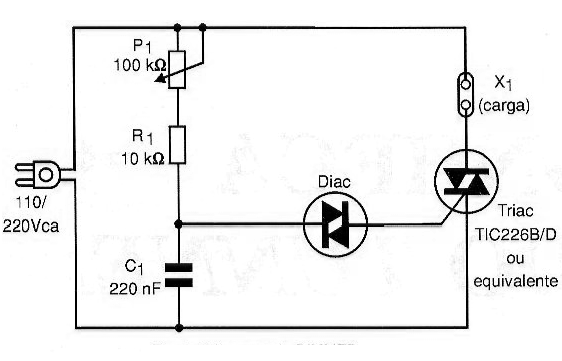 Figura 7 – Otro control de fase con Triac
