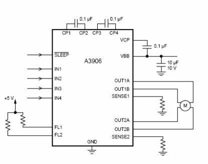 Figura 8 - Configuración para un motor de paso bipolar común.
