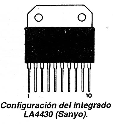 Configuración del integado LA4430 (Sanyo)
