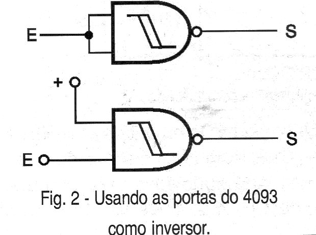 Usando la puertas del 4093 como inversor.
