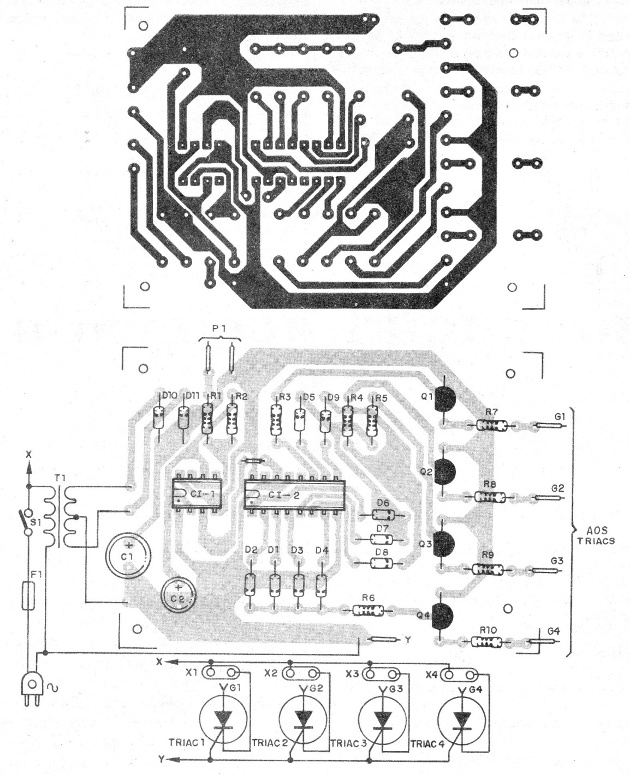 Figura 2 - Placa de circuito impreso para el montaje
