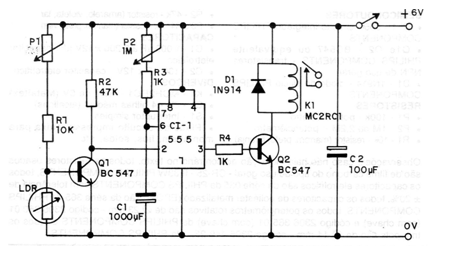 Figura 1 - Circuito de la alarma de paso.
