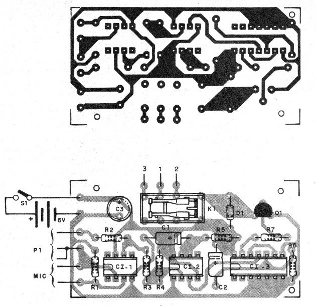 Figura 3 - Placa de circuito impreso para el montaje
