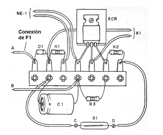    Figura 2 - Montaje en puente de terminales
