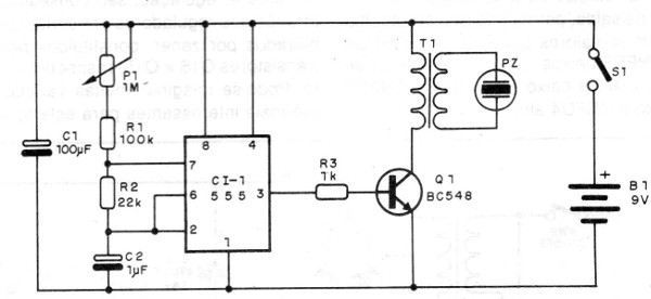    Figura 1 - Circuito completo del ritmador
