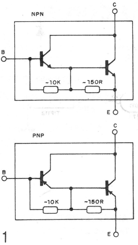 Figura 1 - Darlingtons NPN y PNP
