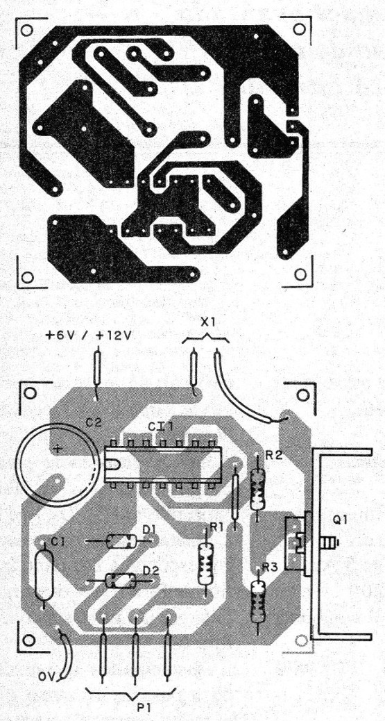 Figura 3 - Placa de circuito impreso para el montaje
